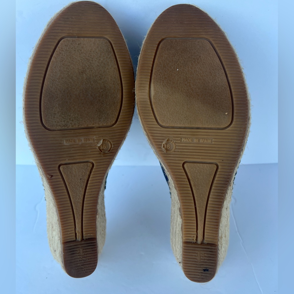 Neiman Marcus Navy Wedge Slides - image 5